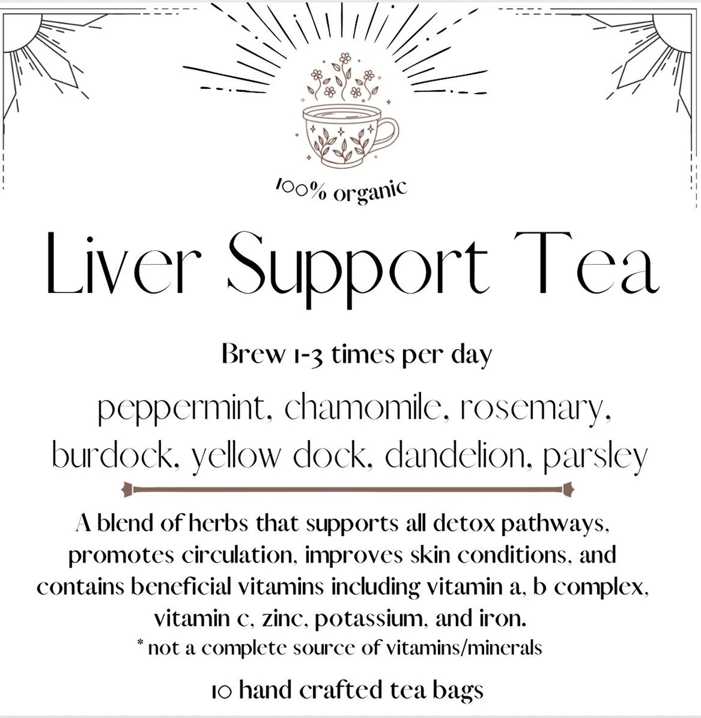 Organic Liver Detox Tea Blend